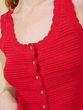 Red Crochet Vest